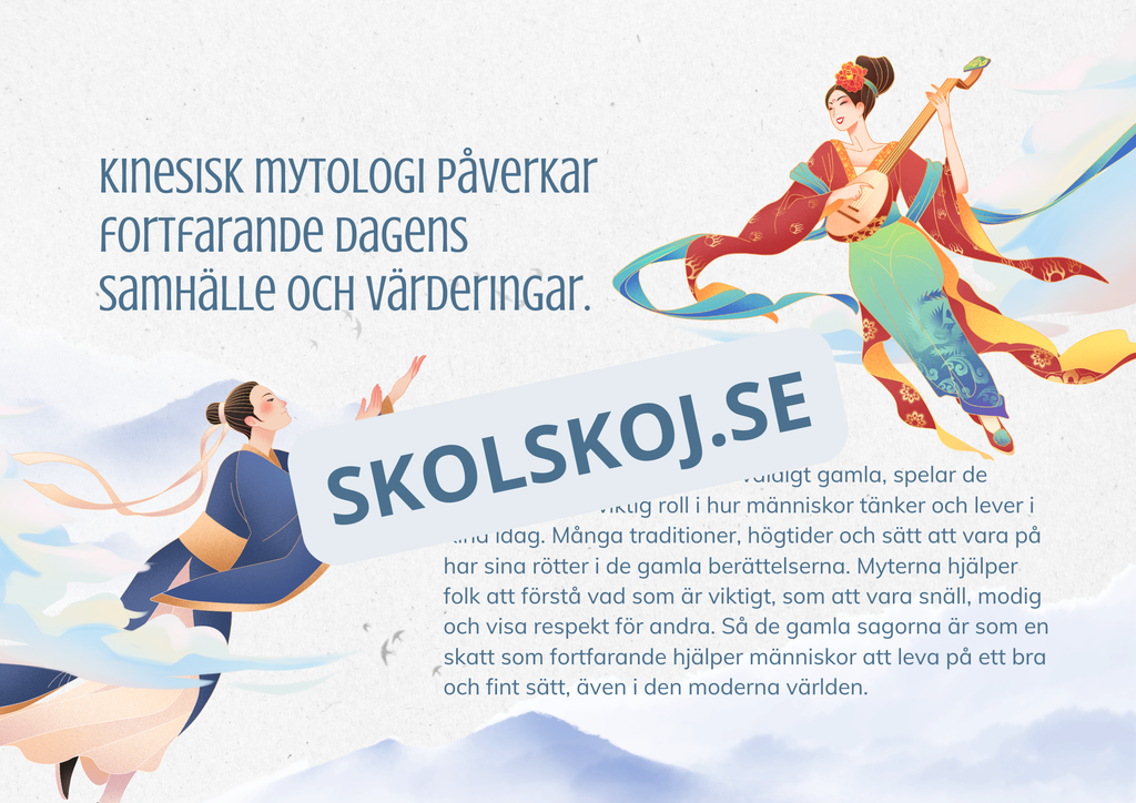 Kinesisk mytologi - Fakta + frågor - Årskurs 4 - 9