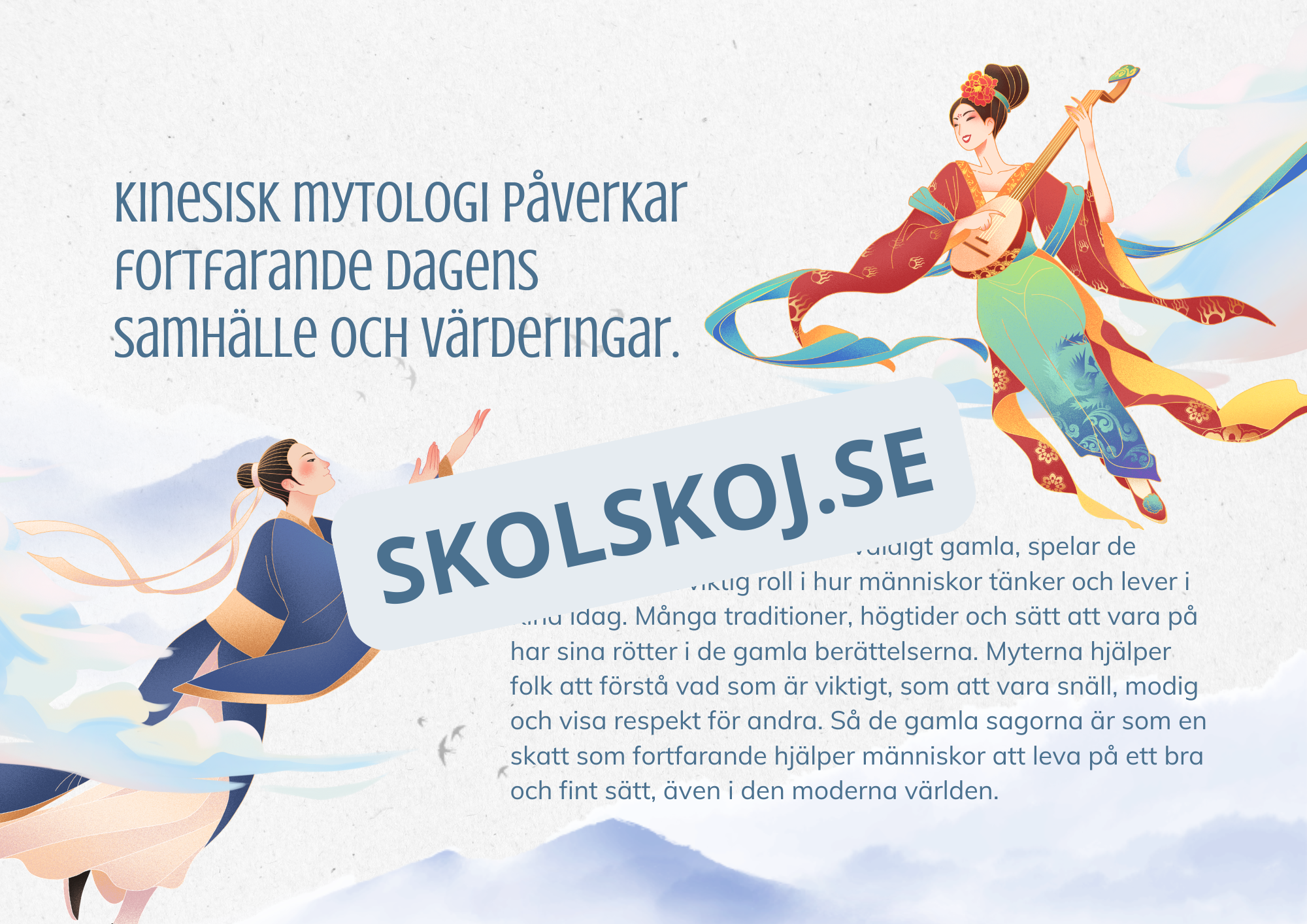 Kinesisk mytologi - Fakta + frågor - Årskurs 4 - 9