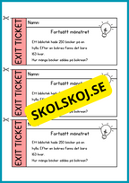 Exit ticket - Årskurs 4 - 5