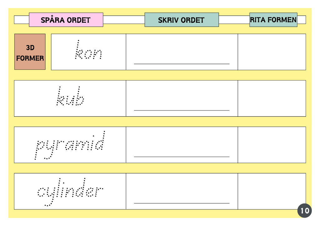 Lär dig om 3D-former