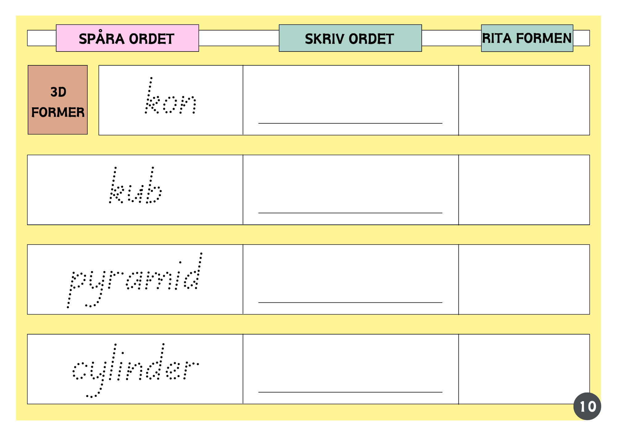 Lär dig om 3D-former