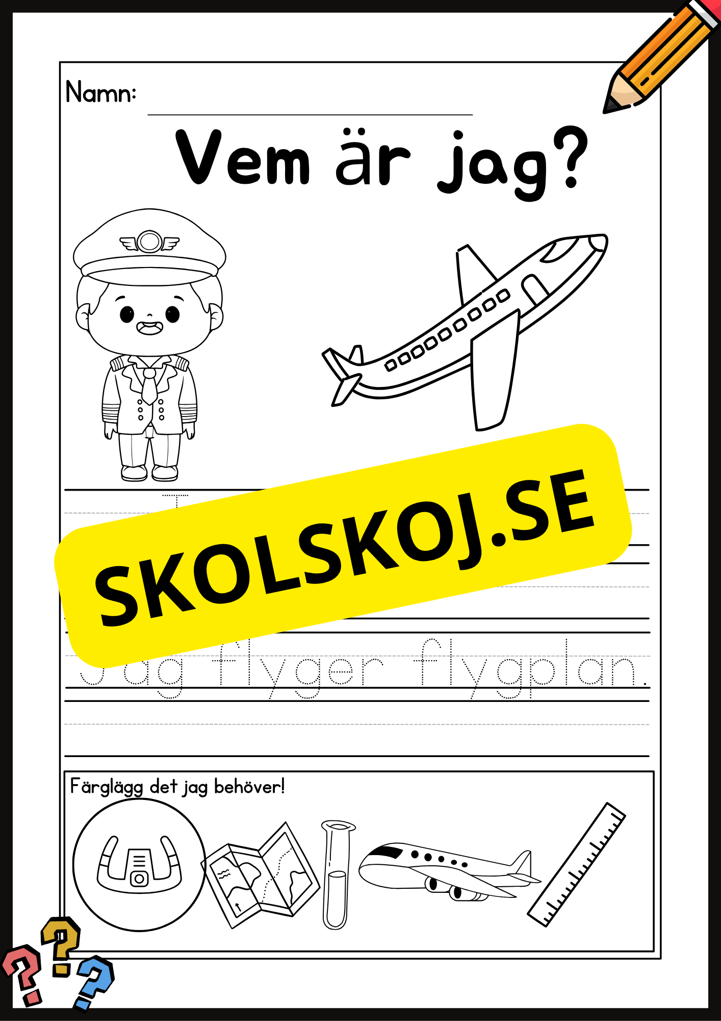 Vem är jag? Tema: Yrken