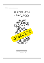 Spåra och färglägg - Tema frukter