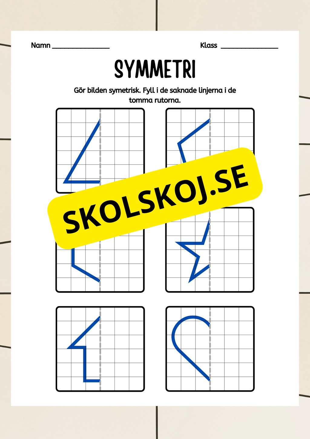 Symmetri - Blandade uppgifter