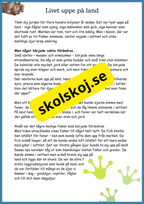 Livets fantastiska resa på jorden - Fakta + frågor - Åk 4 - 6