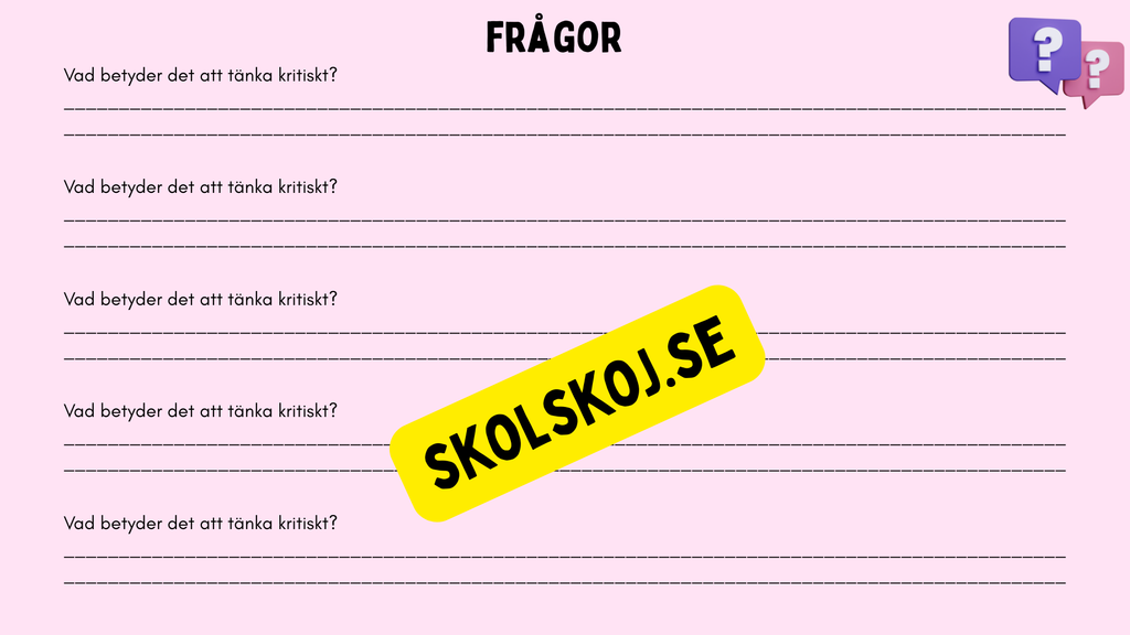 Kritisk tänkande - Presentation