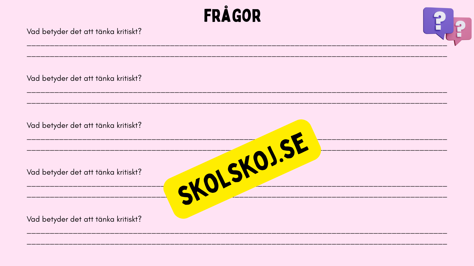 Kritisk tänkande - Presentation