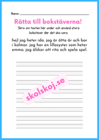 Rätta till bokstäverna