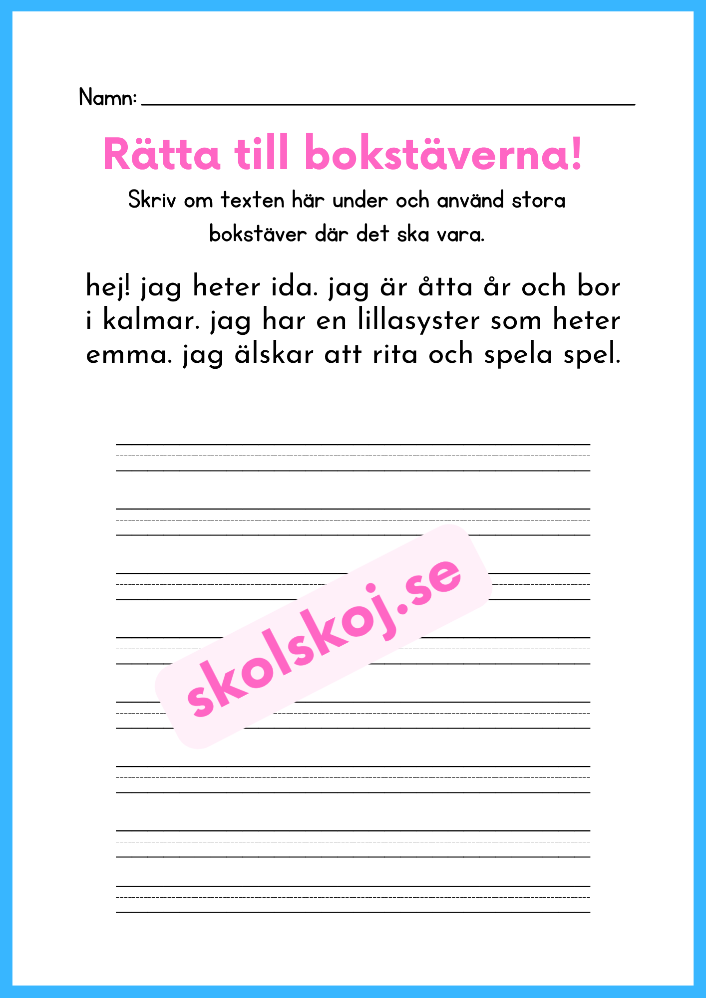 Rätta till bokstäverna