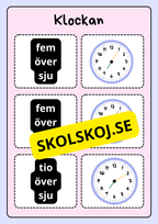 Klockan - Vi lär oss klockan (75 kort)