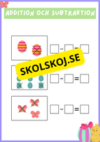 Addition och subtraktion - Tema påsk