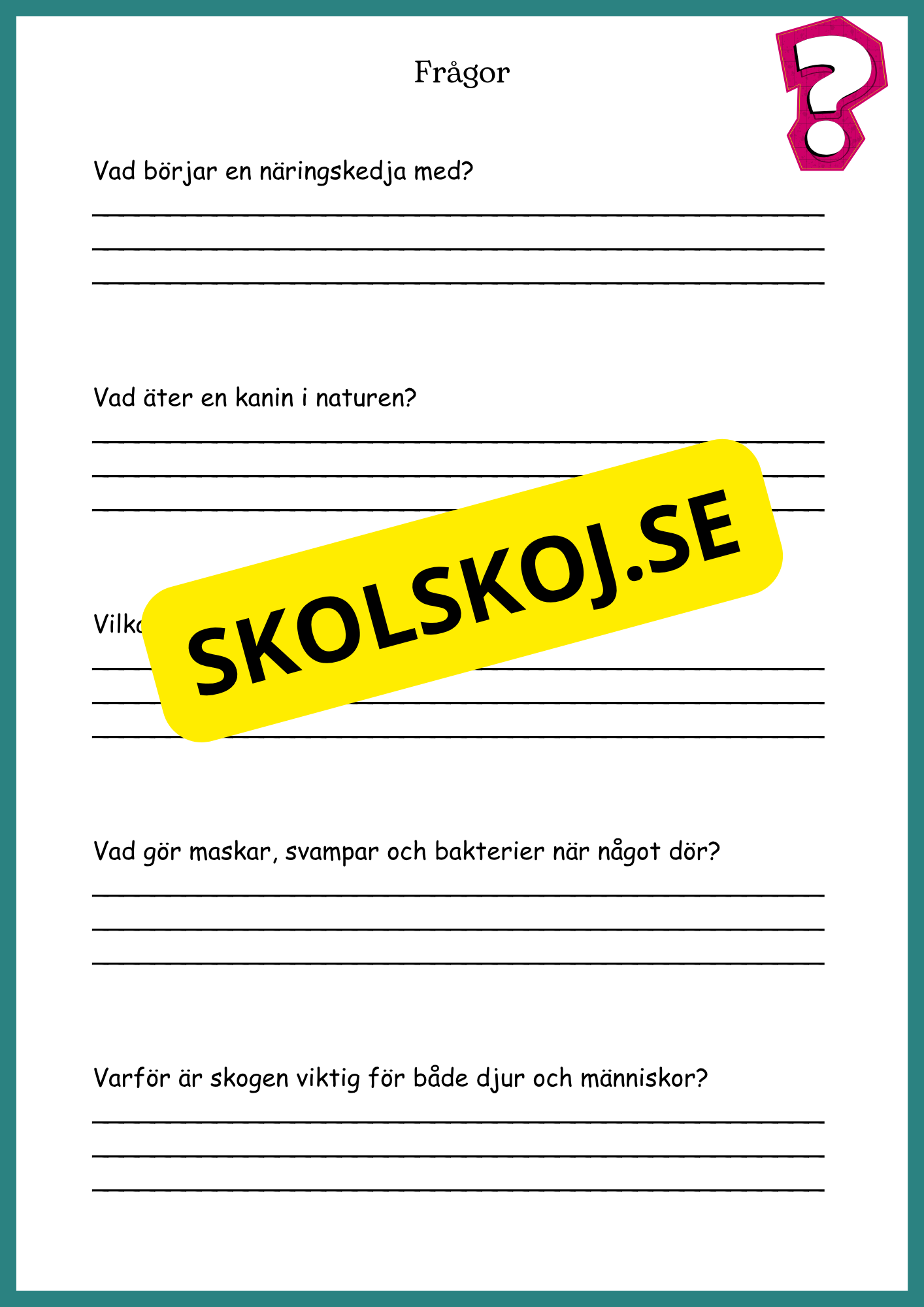 Djur och natur - Årskurs 4 - 6