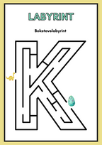 Bokstavslabyrint (hela alfabetet) - Versaler