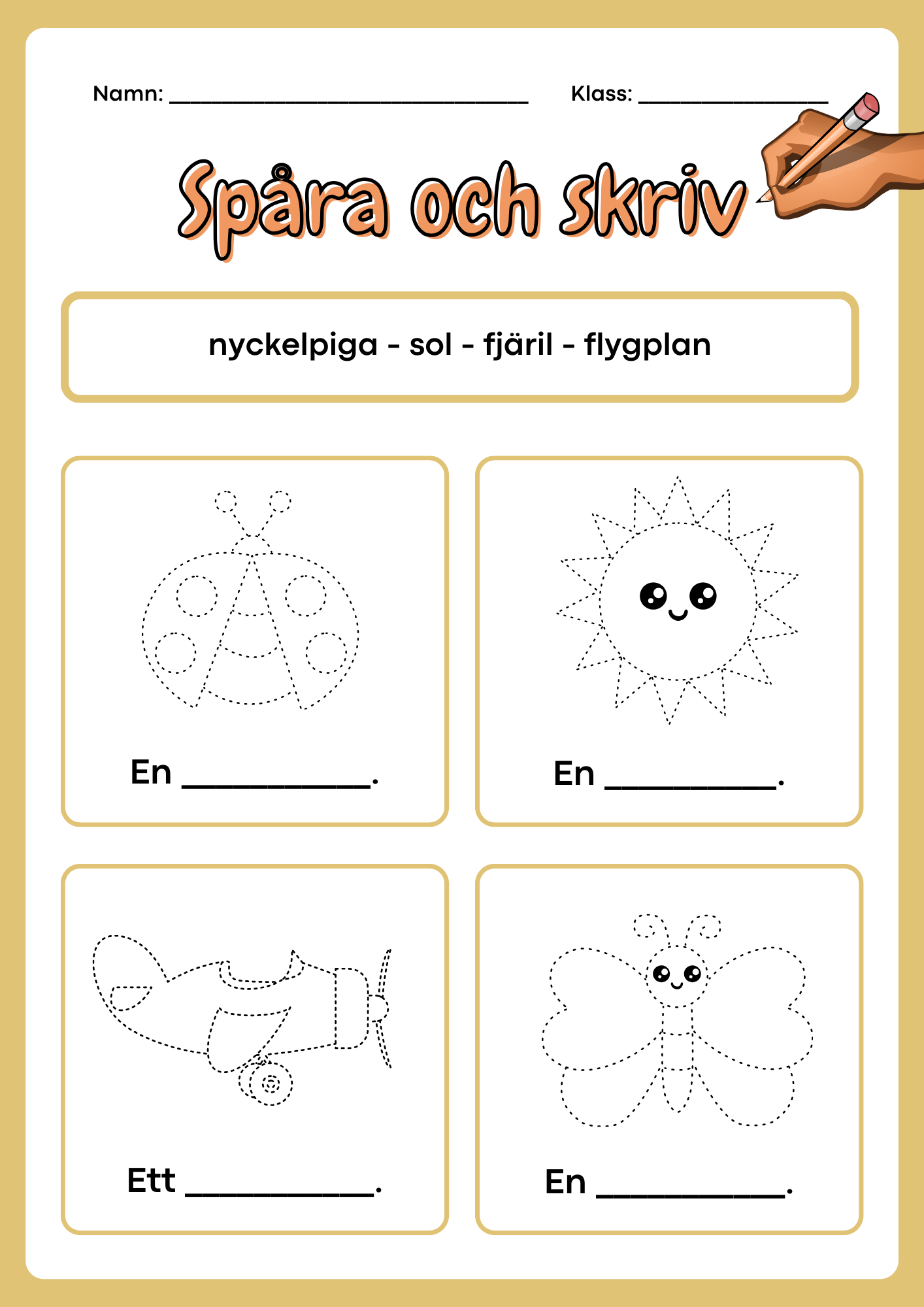 Spåra och skriv - Häfte