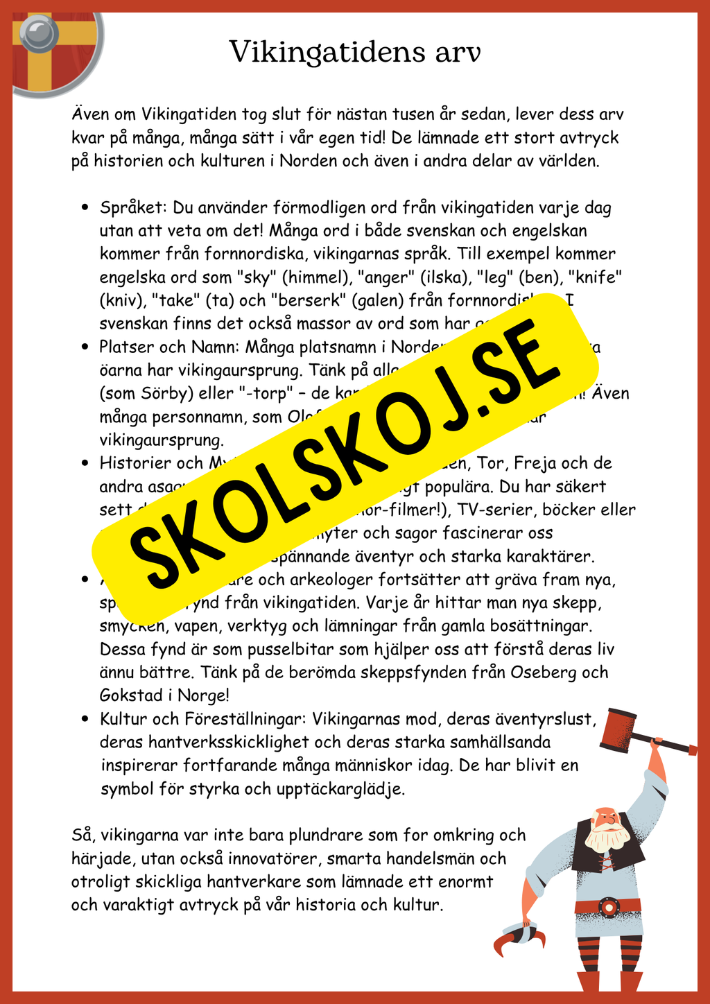 Vikingatiden - Mitt stora äventyrshäfte - Åk 4 - 6