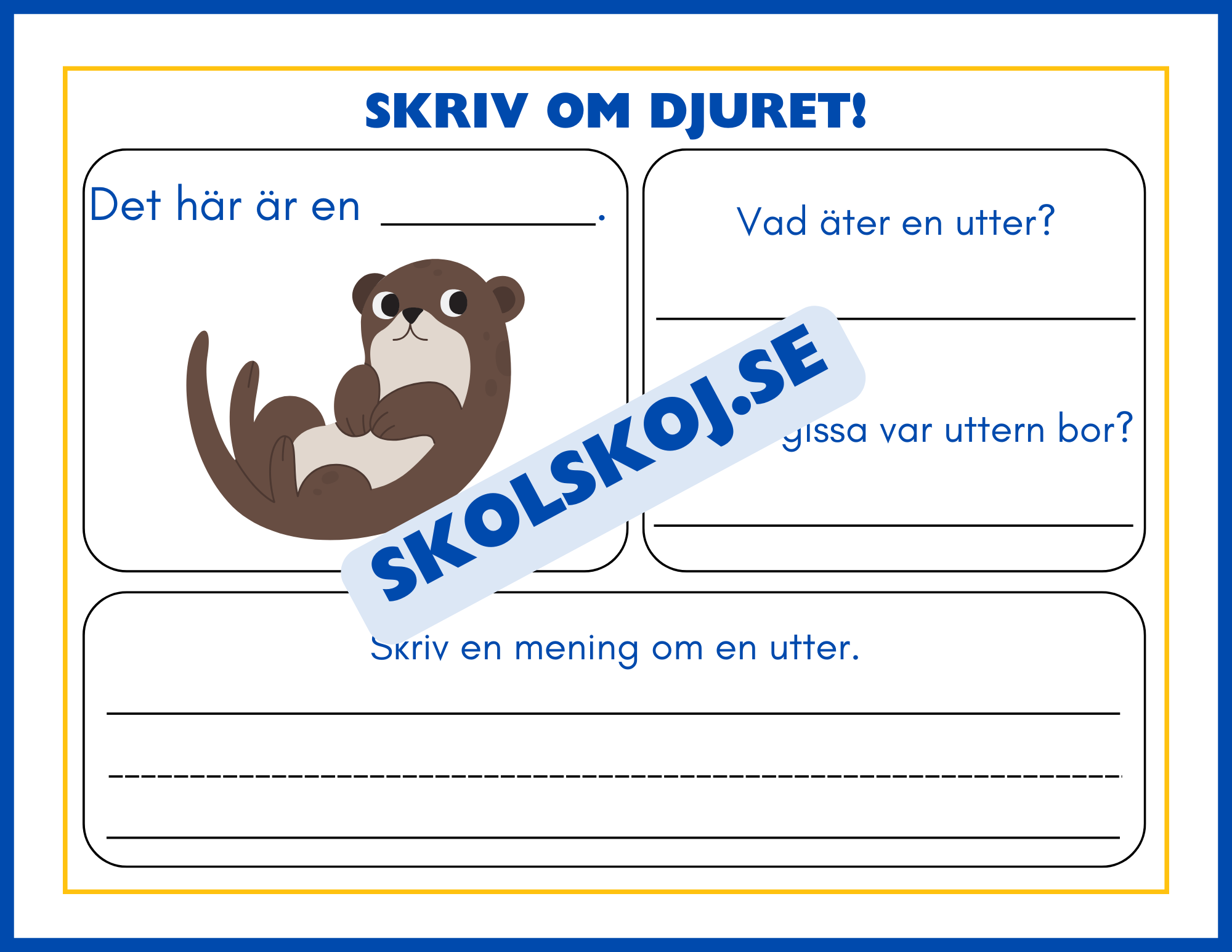 Skriv om djuret - Häfte
