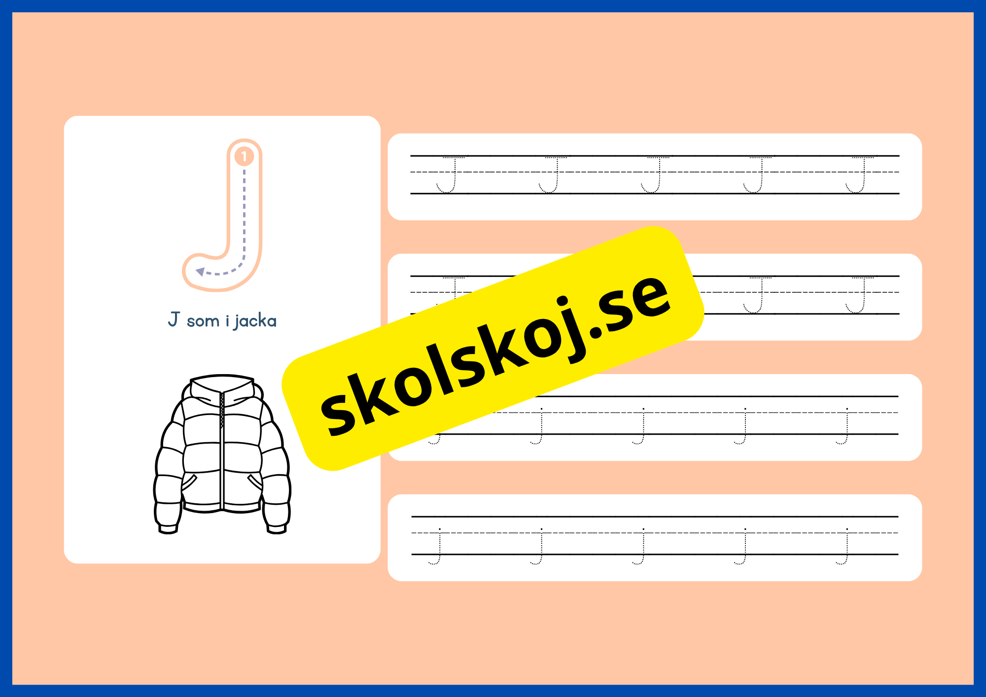 Jag lär mig alfabetet - Spåra bokstäver - Häfte