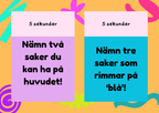 Nämn två, nämn tre! – Ett kul och färgsprakande quiz