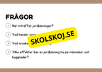 Naturliga katastrofer - Läsförståelse