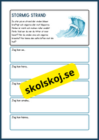 Skrivuppgifter - Använd dina sinnen för att utforska naturen