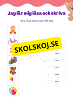 Jag lär mig läsa och skriva - Tema: Leksaker
