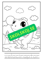 Dinos målarfest - Spåra och färglägg