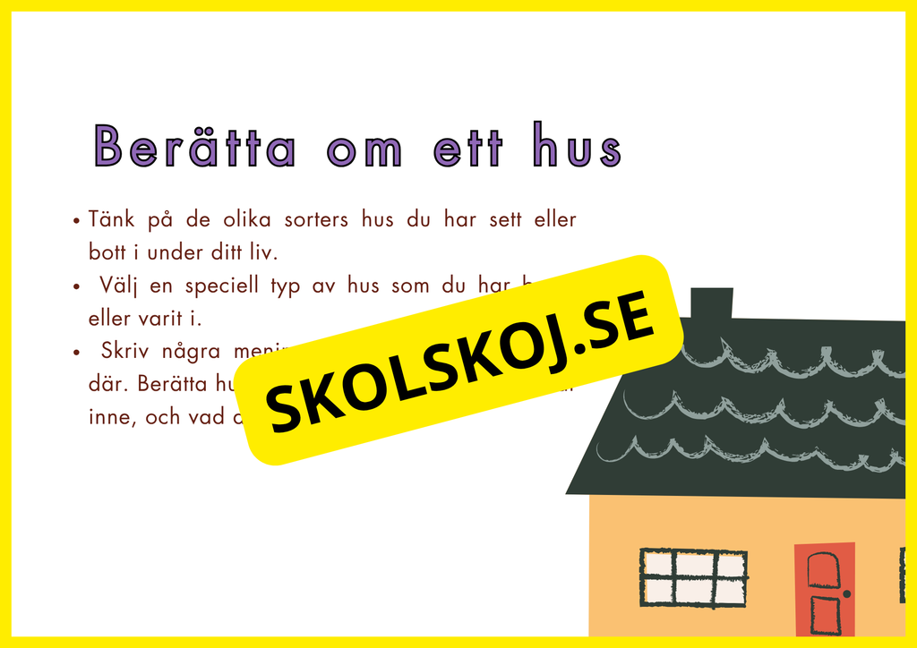 Olika sorters hus - Samhällskunskap åk 1 - 3