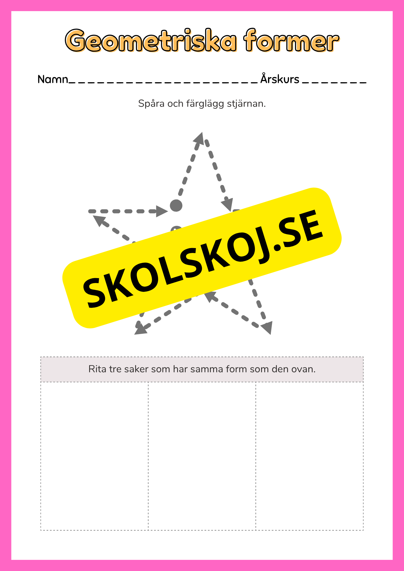 Geometriska former - Förskoleklass - Årskurs 2