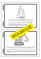 Min skrivbok - Tema fordon
