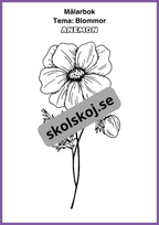 Målarbok - Tema blommor