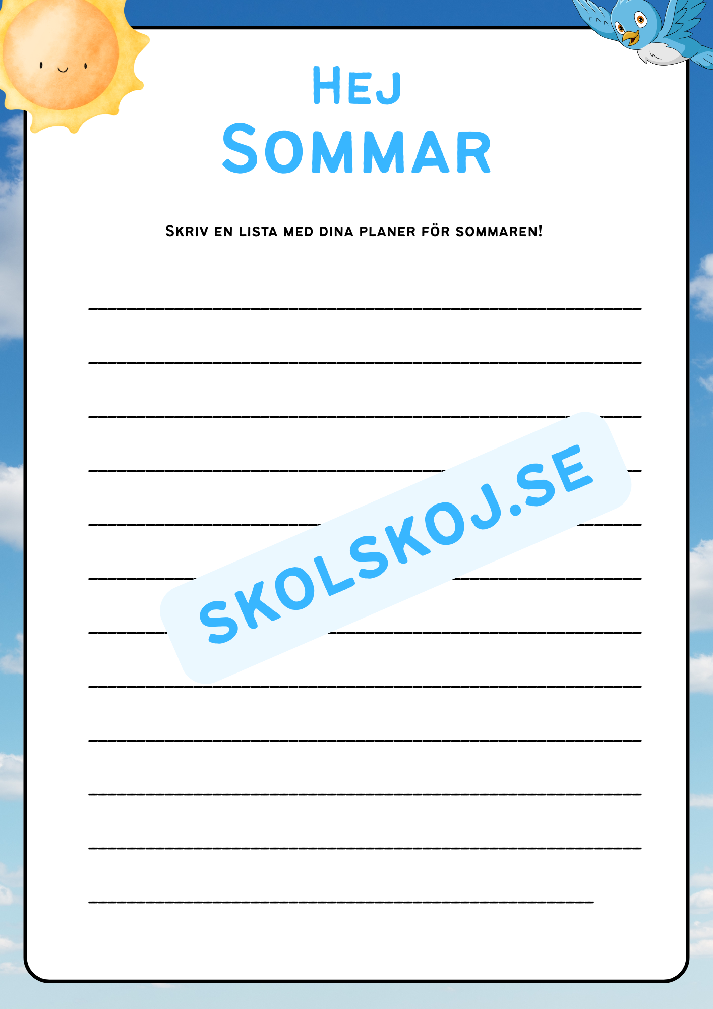 Hej sommar - Aktivitetsbok