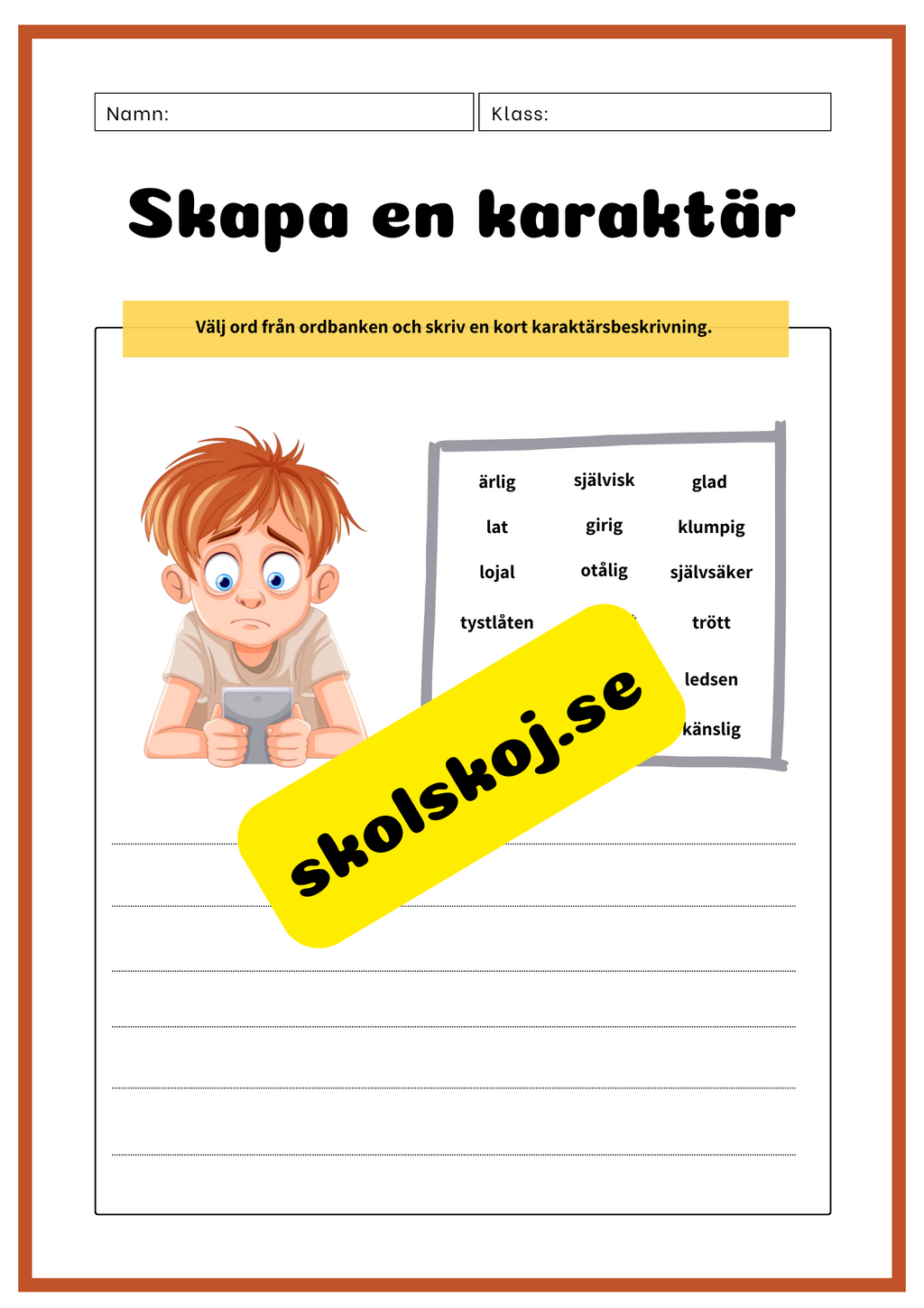 Skapa en karaktär
