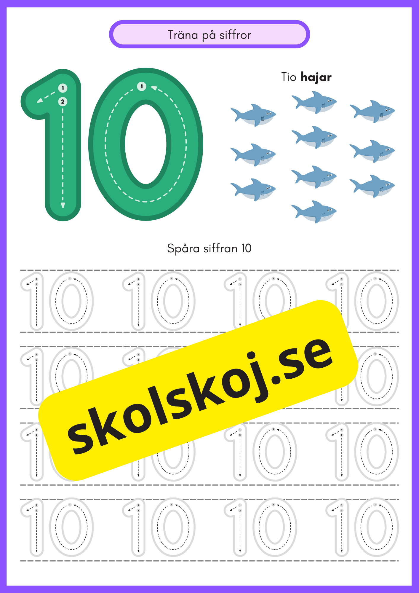 Träna på siffror - Häfte