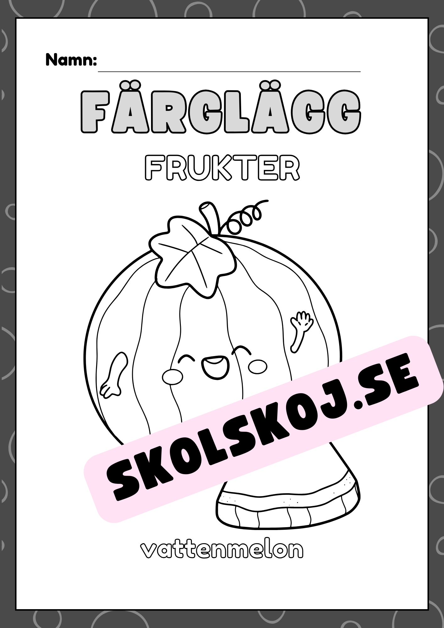 Färglägg frukter - Häfte