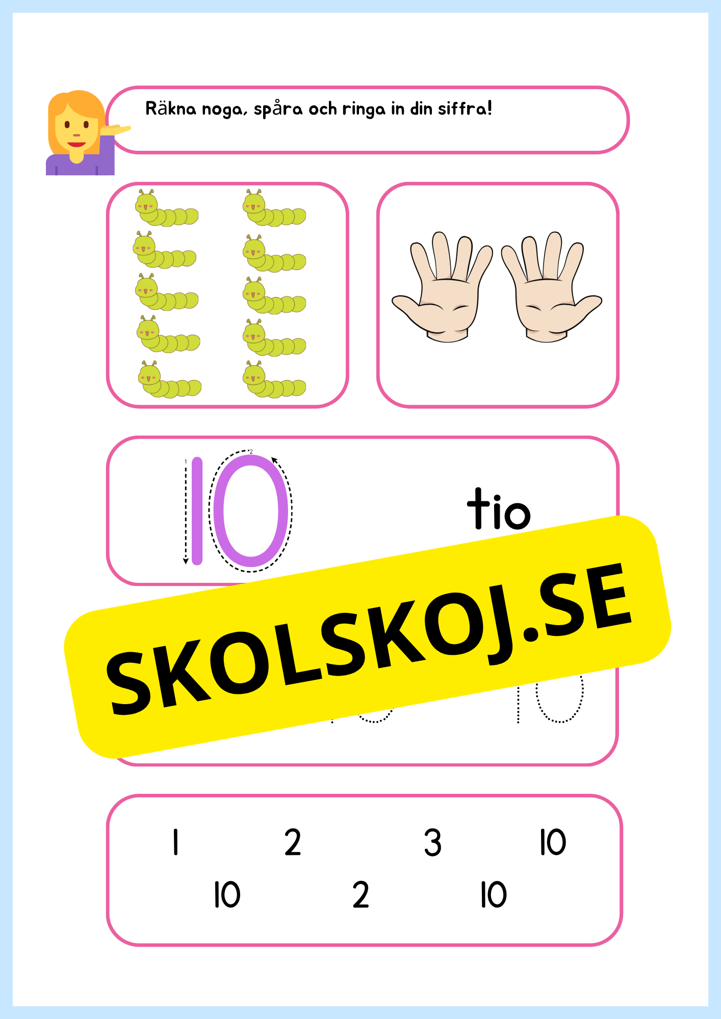 Jag lär mig siffror - 1 - 10