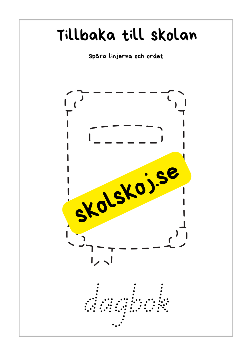 Tillbaka till skolan - Skrivträning