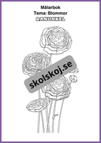 Målarbok - Tema blommor