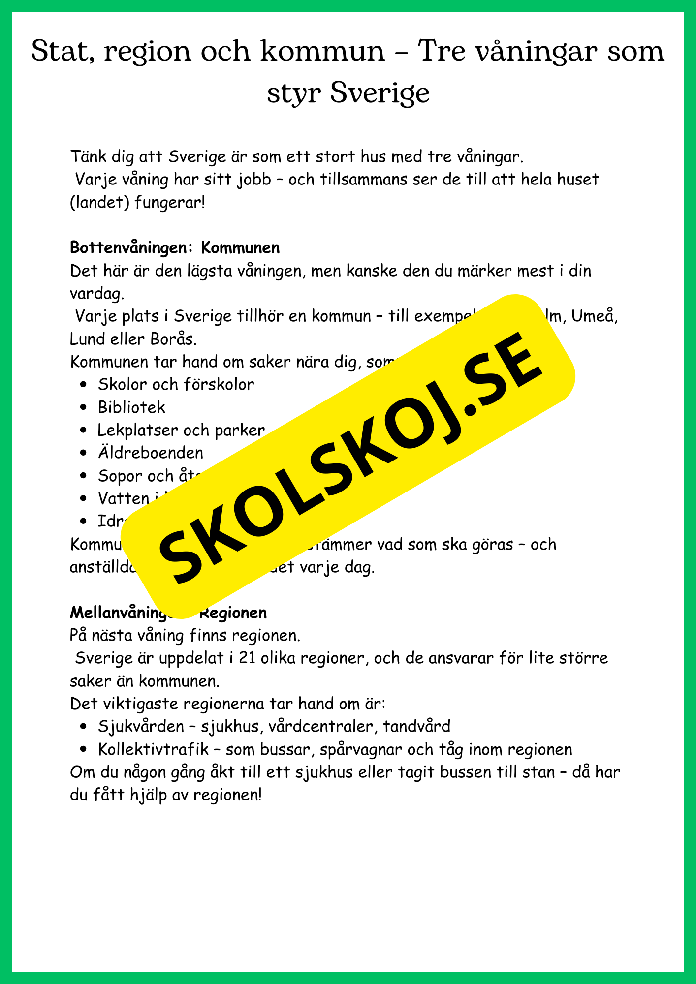 Så styrs Sverige – Enkla fakta om demokrati, val och makt