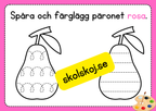 Spåra och färglägg frukter