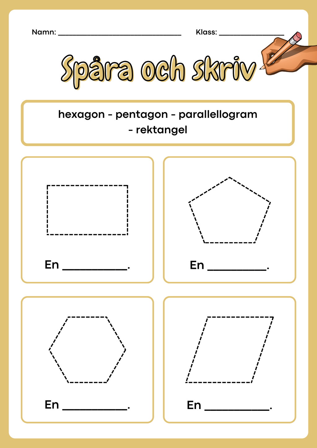 Spåra och skriv - Häfte