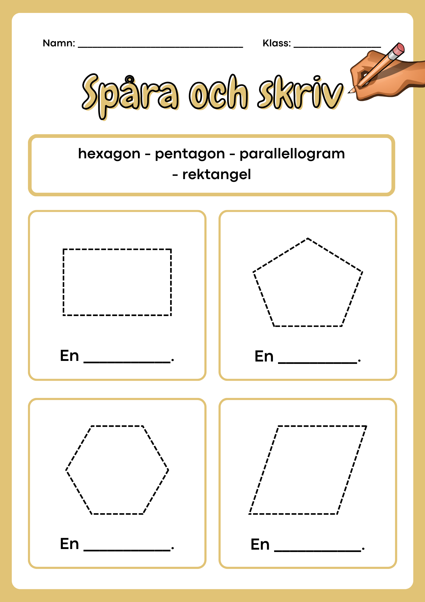 Spåra och skriv - Häfte