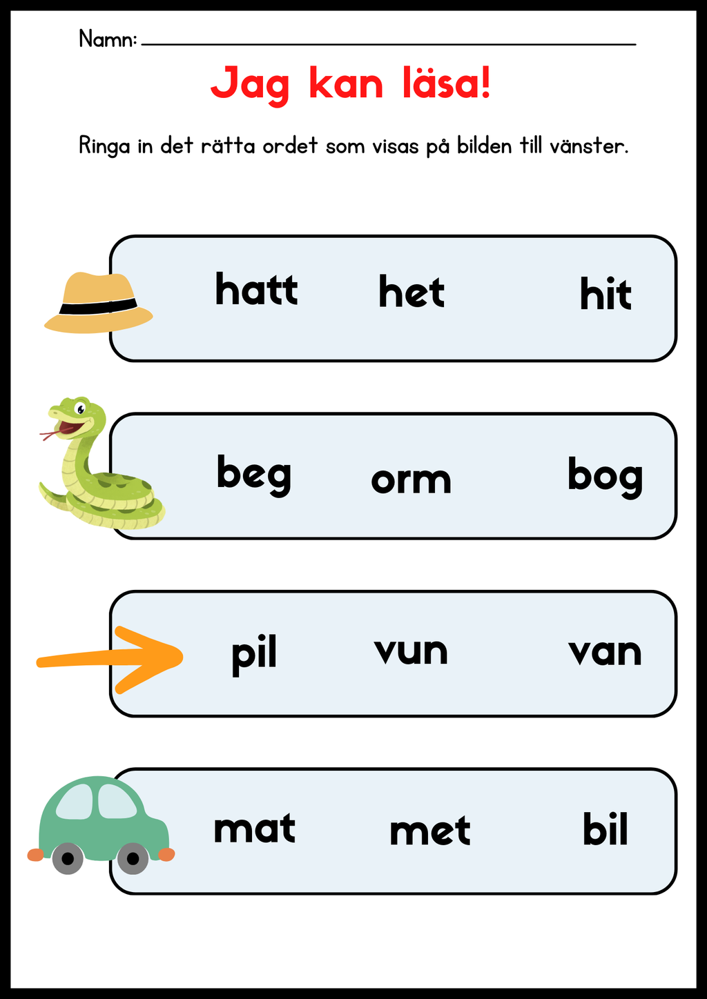 Häfte - Jag lär mig läsa och skriva