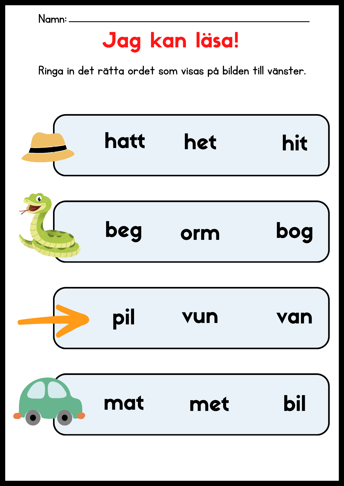 Häfte - Jag lär mig läsa och skriva