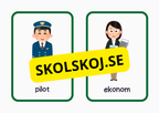 Flashkort - Tema yrke - A5 format
