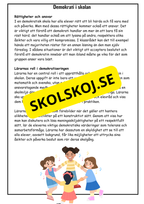 Vad är demokrati? - Årskurs 4 - 6 (18 sidor)