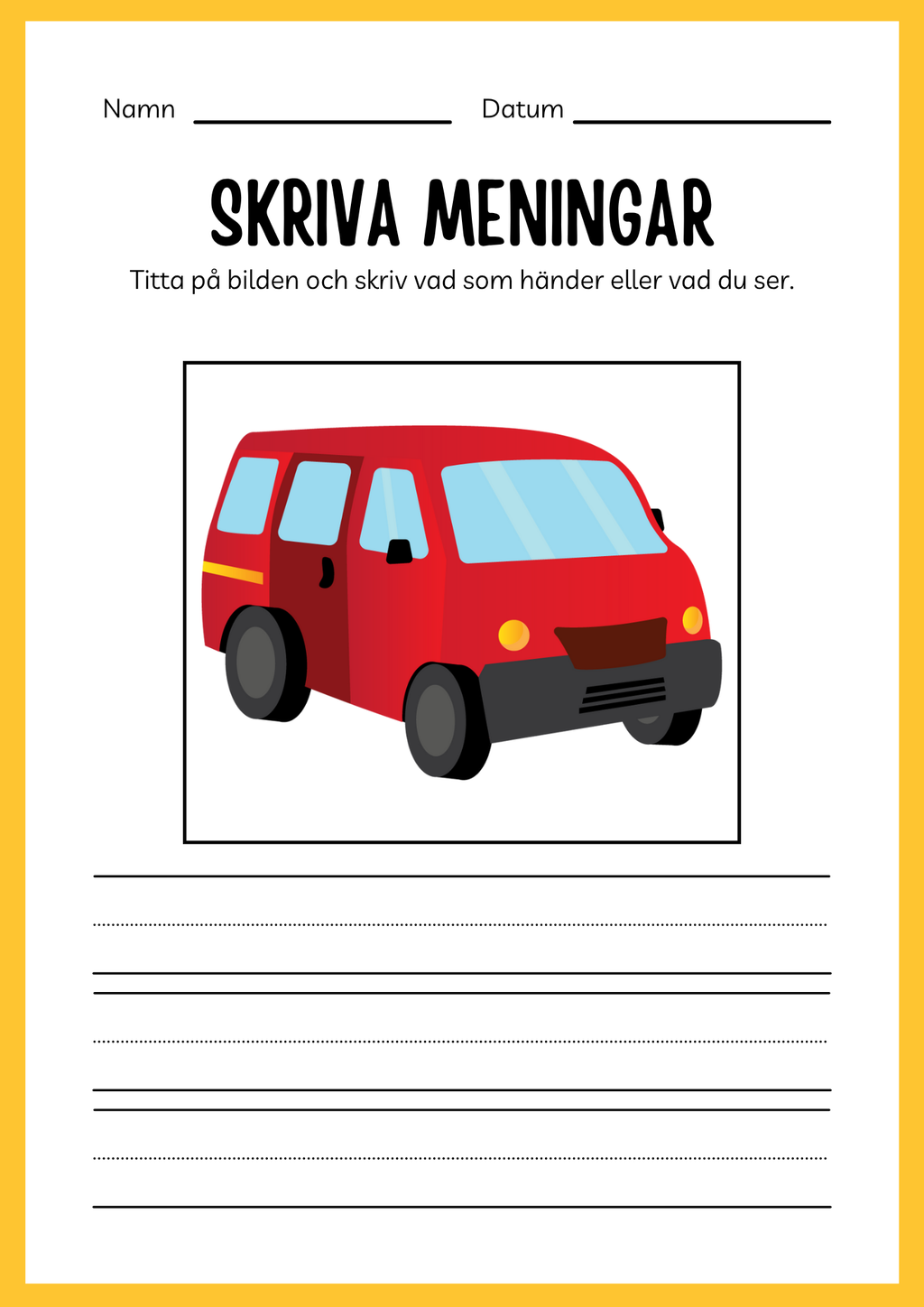 Fordon och färdmedel - Arbetsbok - Blandade uppgifter (24 sidor)