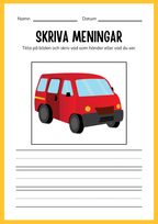 Fordon och färdmedel - Arbetsbok - Blandade uppgifter (24 sidor)