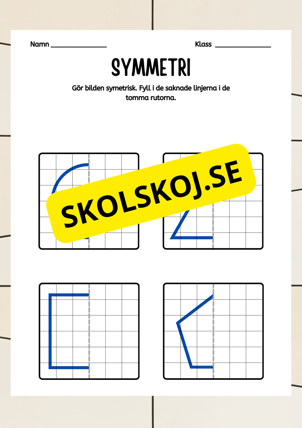 Symmetri - Blandade uppgifter
