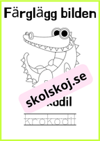 Färglägg bilderna - Skriv ordet