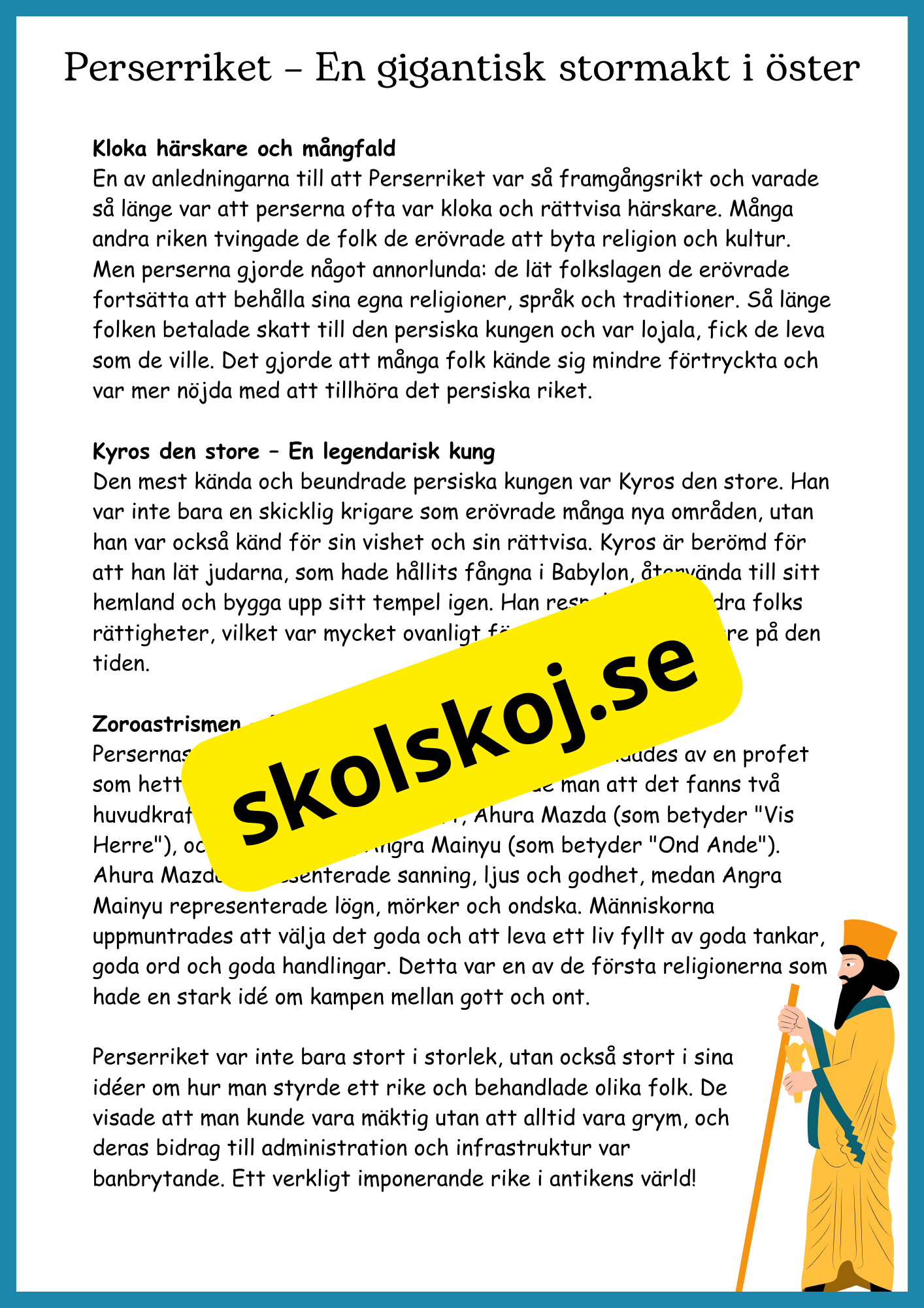 Antikens värld: En tidsresa runt Medelhavet + frågor - Åk 4 - 9